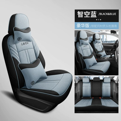 Modelə uyğun (Original) oturacaq örtükləri: Cover 23 Four Seasons 5 - langyi-customized-general-anesthesia-five-seat-full-package-black-and-blue-deluxe-edition-special-car