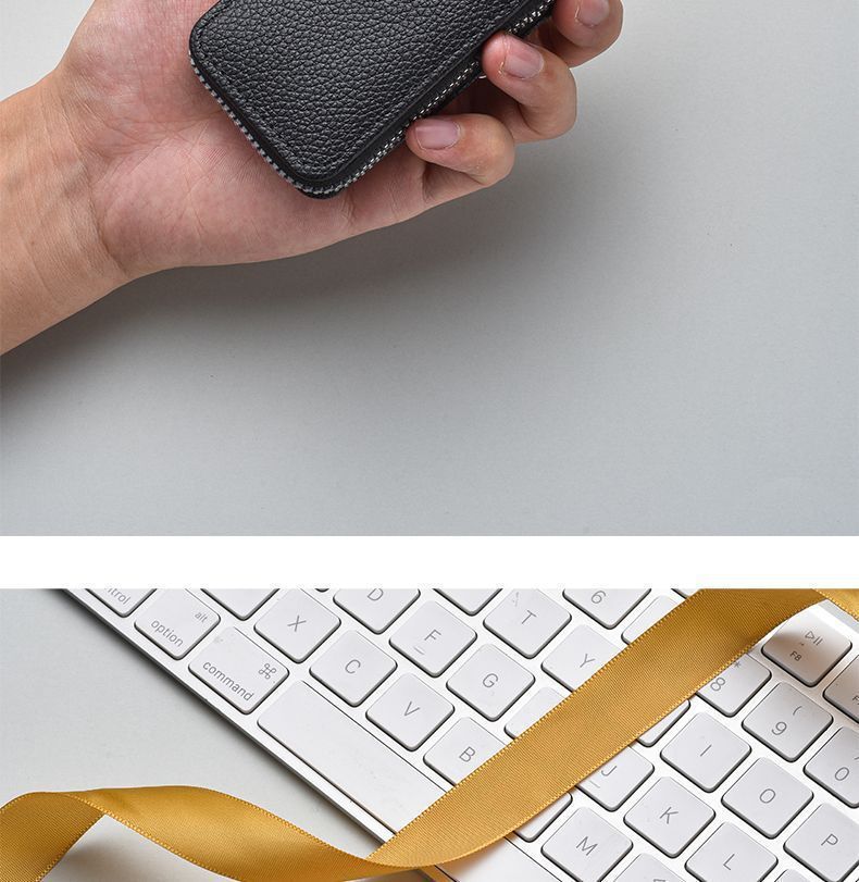Popular Lightweight Car Key Case with Lychee Pattern Leather Zipper, Multifunctional Smart Remote Control Key Holder for Car, Can Be Hung on the Waist