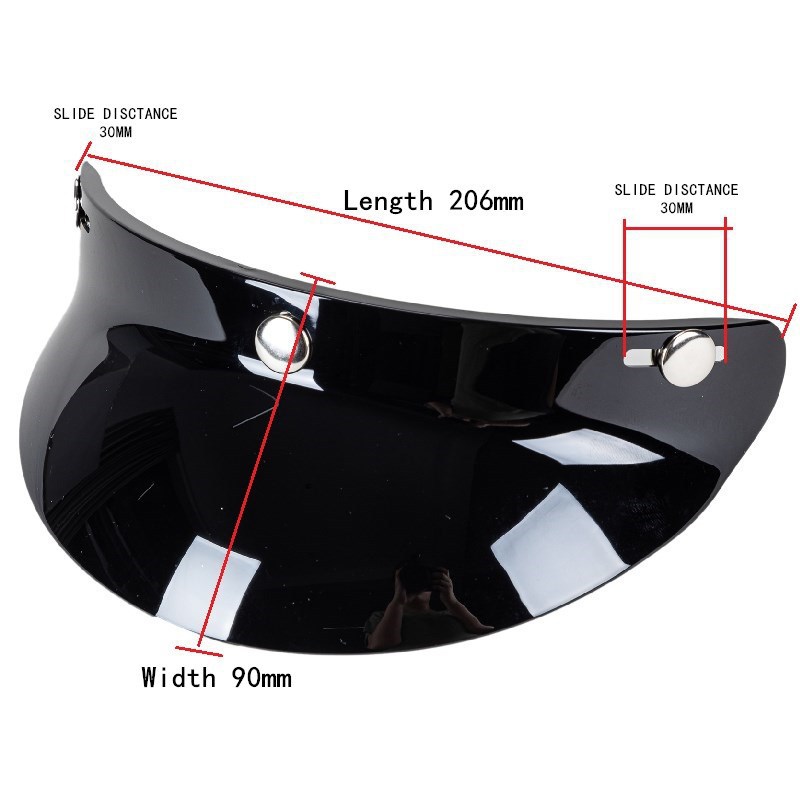 Motorcycle Helmet Brim Motorcycle Retro Helmet Three-Button Sun Visor Flying Helmet Universal Windshield Wholesale