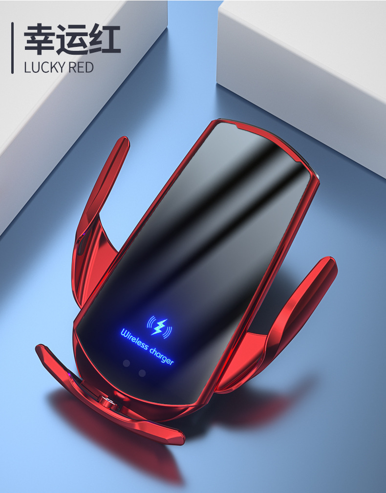 Magic Clip Q3 Car Mobile Phone Wireless Charging Bracket 15W Induction Navigation Bracket Car Supplies Factory Wholesale Cross-Border