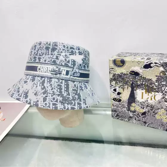 High-Quality Goods! New D-Brand Letter Embroidery Fisherman Hat for Women, Outdoor Sun Protection Versatile Fashion Sun Hat, Simple Bucket Hat
