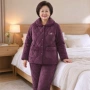 中年冬季加厚妈妈家居服