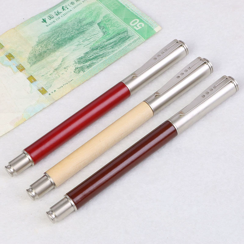 (Cross-border trading), metal rollerball pen from natural wood for office, stationery, set, neutral style, Birthday gift