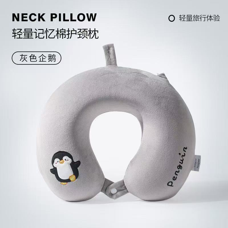 Pingüino gris claro de espuma viscoelástica extraíble y lavable