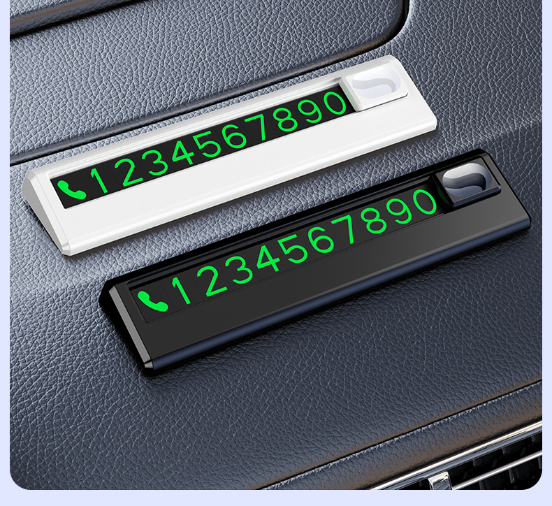 Parking Phone Number Plate, High Temperature Resistant Temporary Parking Sign for Car, Luminous Temporary Parking Phone Number Plate, Advertising Scrolling Sign