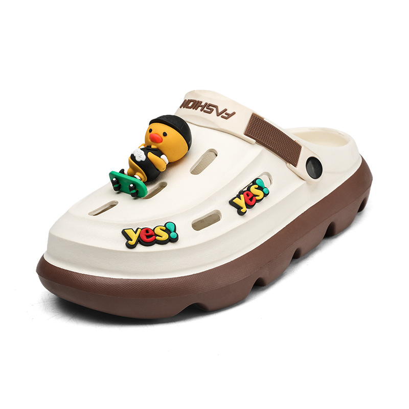 Zapatos con agujeros EVA para hombres Sandalias de oficina de ocio de verano para hombres Zapatos de playa de playa resistentes al desgaste