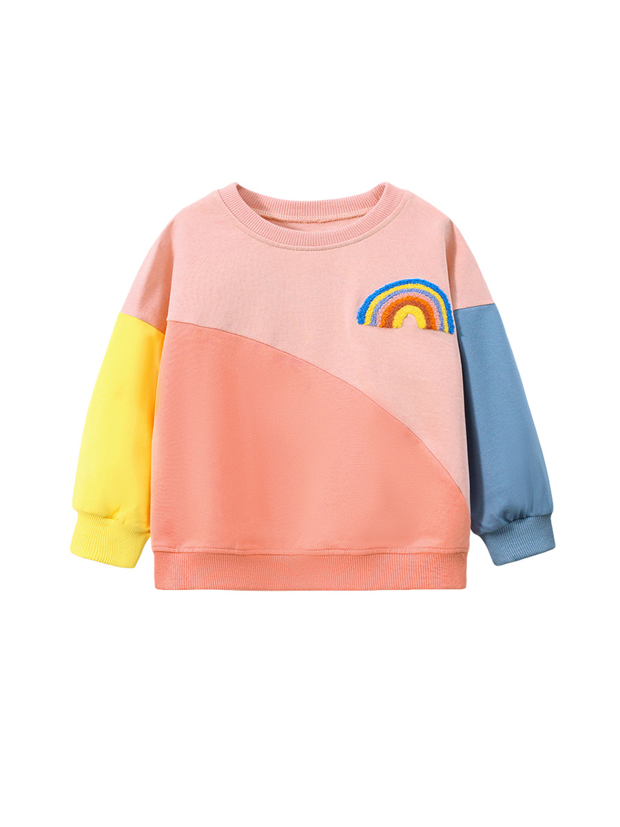 Little maven fábrica de origen de ropa para niños Suéter para niñas europeas y americanas al por mayor Top para niños de otoño
