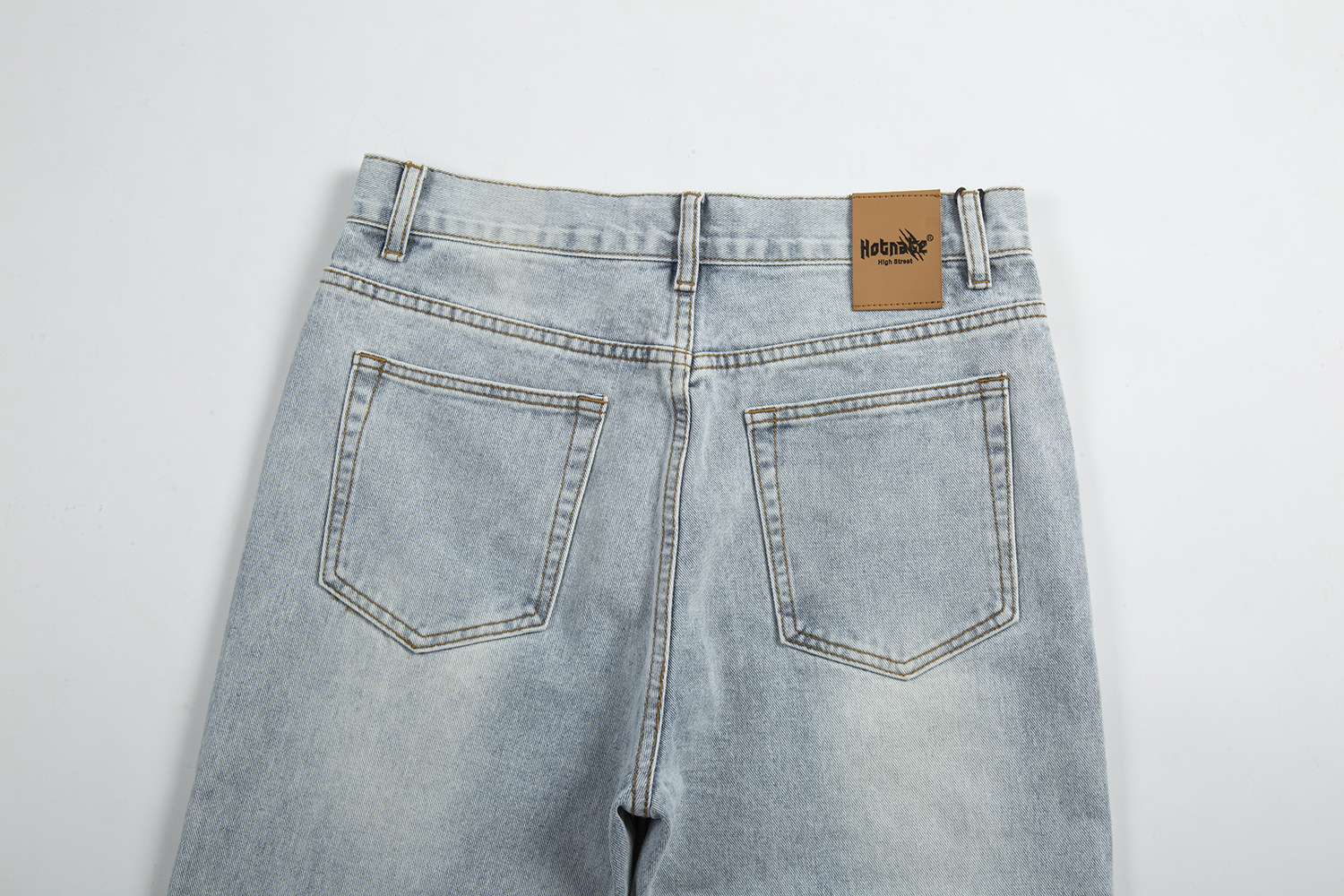 Men's Clothing high street loose Parisian style RO style distressed straight leg ripped cat whisker jeans overalls_voghion.com