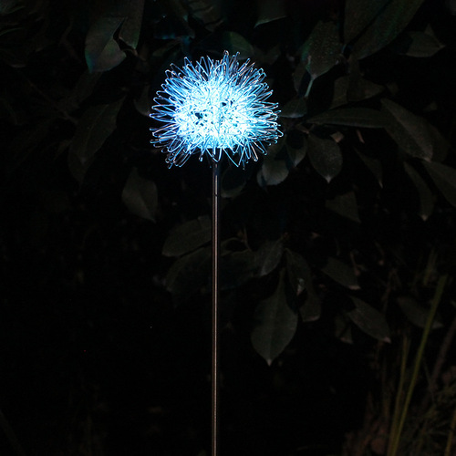 Cross-border solar aluminum wire ball dandelion lamp outdoor waterproof ground lawn lamp courtyard decoration garden atmosphere lamp