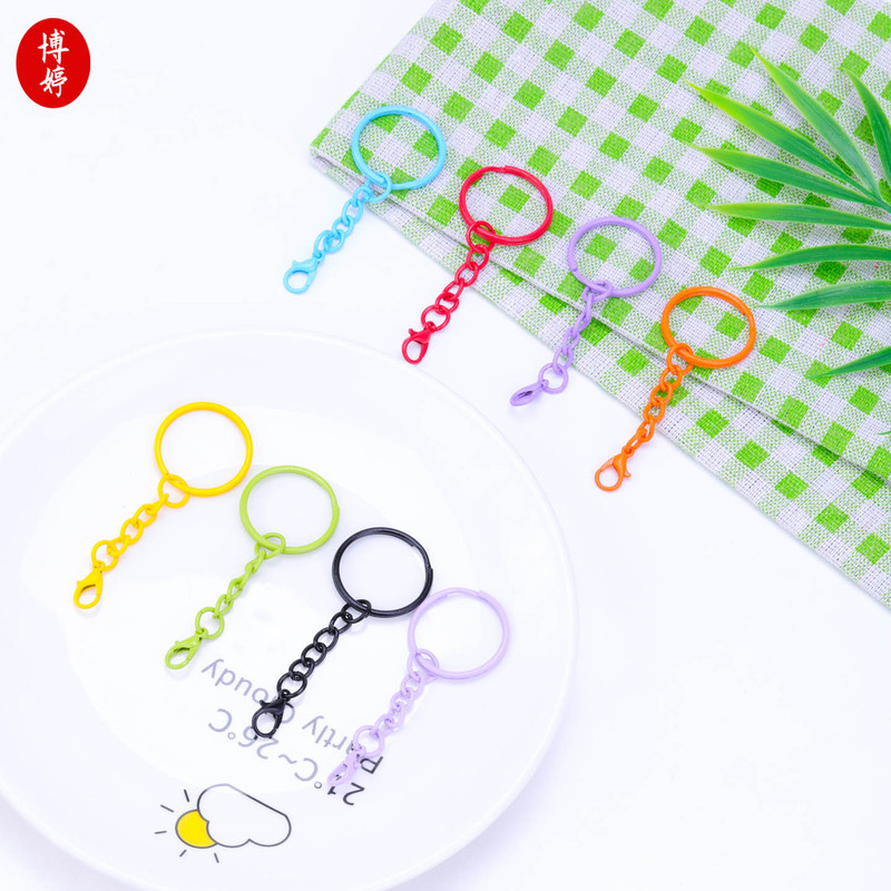 Candy-Colored Lacquered Chain with Lobster Clasp Keychain Creative DIY Jewelry Handmade Pendant Chain Accessories Colorful