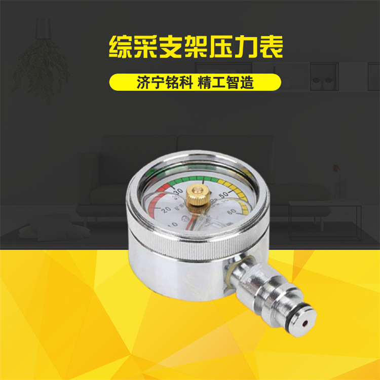 BZY100综采支架压力表 体积小 重量轻 DN接头压力表