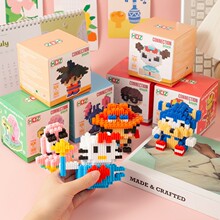兼容乐高拼插积木批发小颗粒拼装卡通男女孩儿童益智盲盒亲子玩具