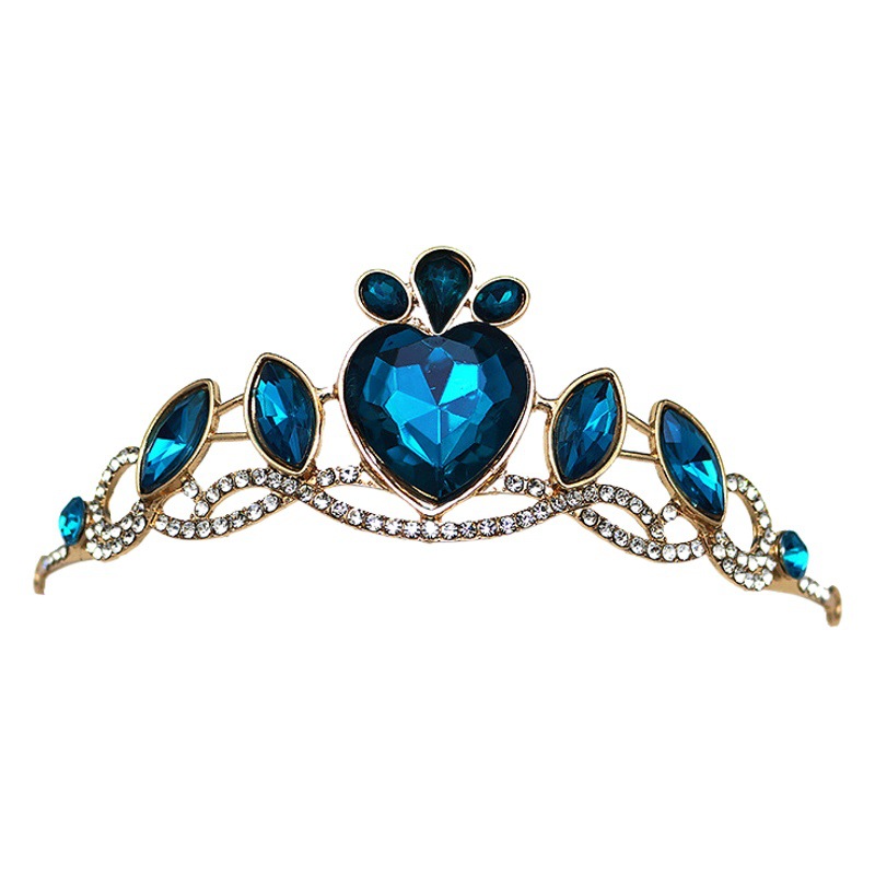 Estilo coreano de los niños corona tocado princesa lindo la muchacha los niños diadema Cristal Elsa cumpleaños corona hadas