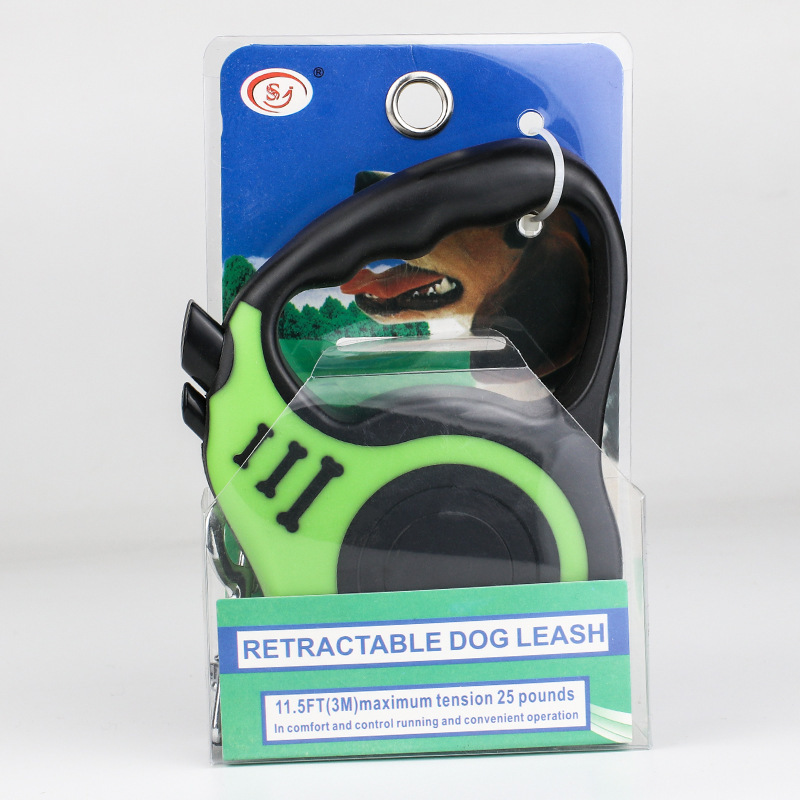 Pet correa retráctil perro Correa automática correa de perro portátil Cadena de perro correa de hueso fábrica al por mayor