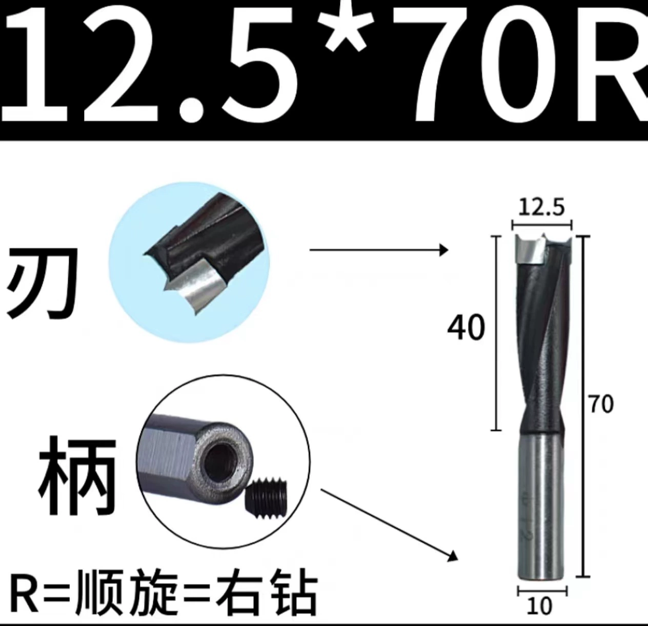 Carpentry, metal drill, three in one