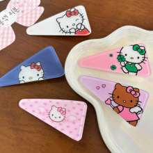 甜美可爱三角形猫发夹卡通少女百搭碎发侧边刘海夹日韩软妹发卡