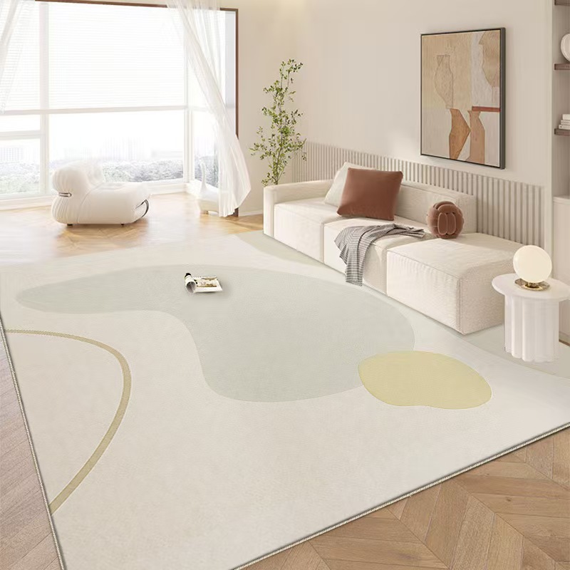 Ins Style Leather Home Living Room Fully Decorated Stain-Resistant Easy-Care Carpet Bedroom Bedside Blanket Cooling Foot Mat