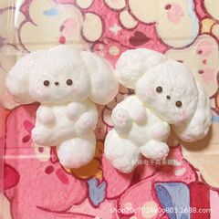 見栄えが良く、かわいい大きな耳の子犬、シナモン犬、超柔らかい減圧おもちゃ、泥のような感触、ゆっくりとしたリバウンド