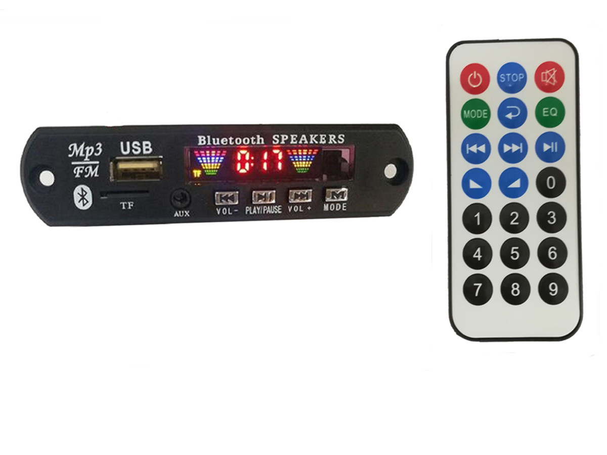 4 pantalla de color USB tarjeta de sonido TF12V 5,2 decodificador Bluetooth FMMP3 decodificador placa Lossless módulo Bluetooth pcba