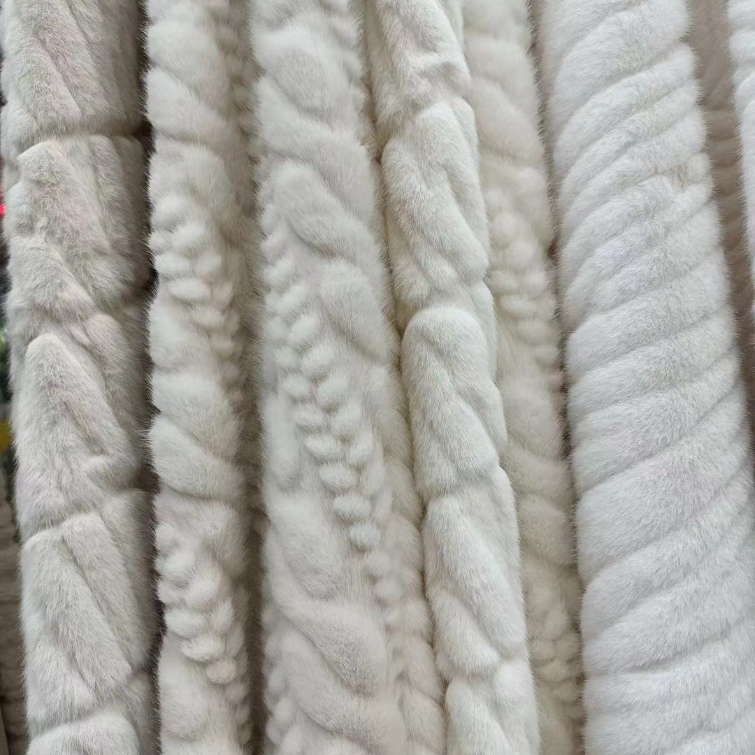 Nuevo tipo de flor de alto bajo pelo de mijo visón estampado en relieve torcido tigre diez barras visón bolsa de moda tela de juguete
