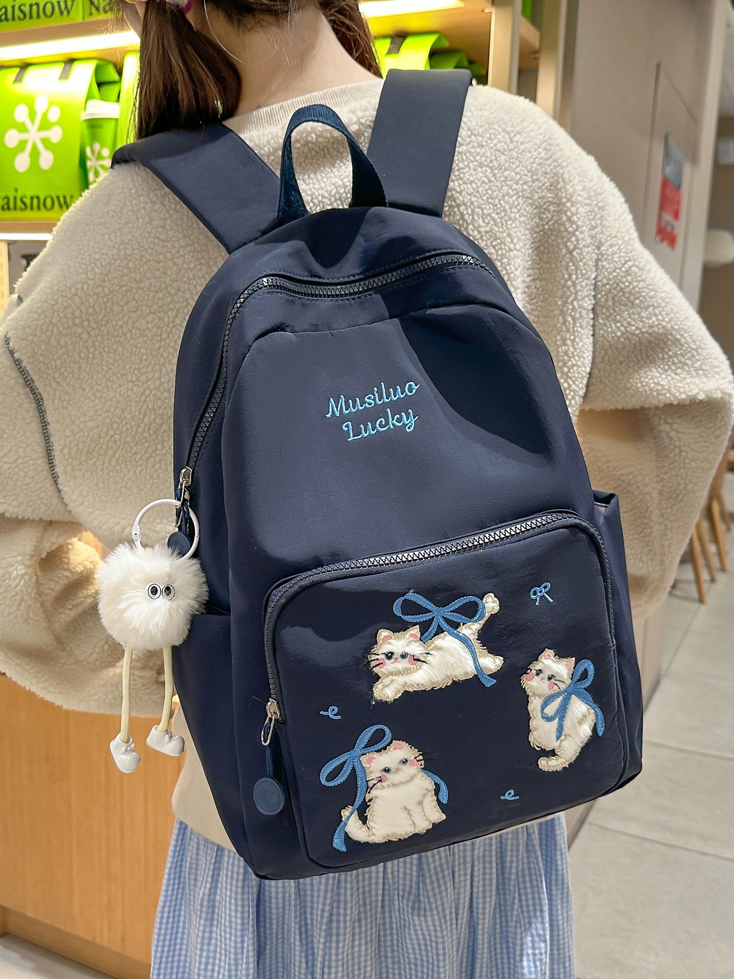 New Style School Bag, Trendy and Aesthetically Pleasing Backpack, Fresh and Sweet Design for Middle and High School Students, Lightweight Travel Backpack