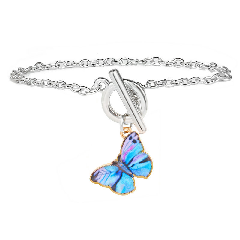 Butterfly Creative Gradient Color Necklace Bracelet display picture 6