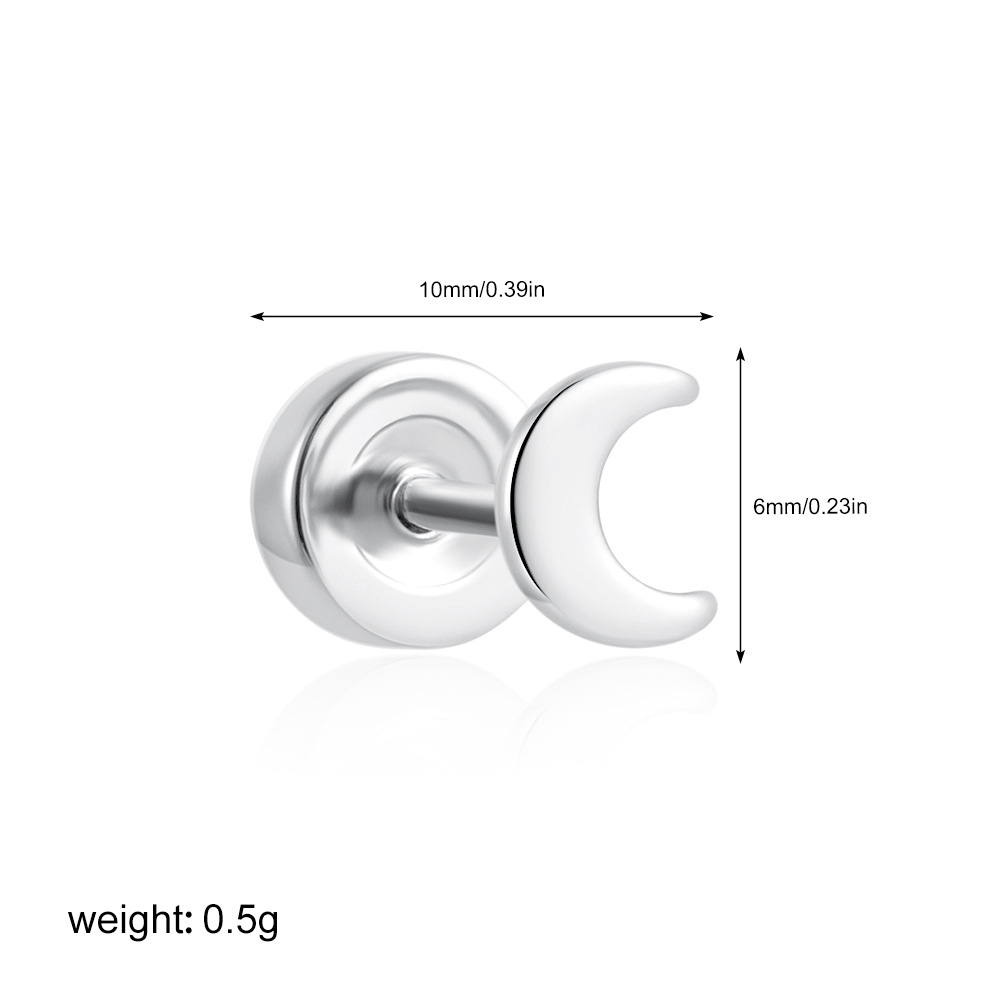 2g Weight 201 Stainless Steel Ear Needle Material Ear Studs Classification 1 Piece Quantity Casual, Daily Occasion Copper Material Star, Moon, Heart Shape Pattern All Seasons Season Women's Gender Plating Design Elegant, Simple Style Style 1 Piece Elegant Simple Style Star Moon Heart Shape Plating Copper Ear Studs 6