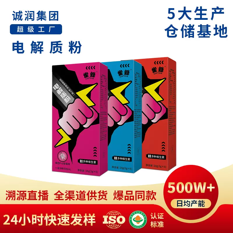雀蜂电解质粉牛磺酸电解质冲剂0脂运动健身维生素能量补充剂批发