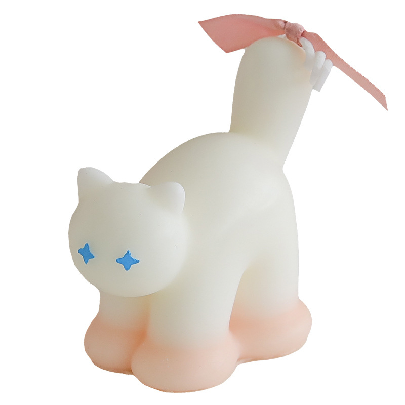 Velas con forma de gato, lindos adornos hechos a mano, regalos de vacaciones, regalos de mano, velas de aromaterapia creativas, personalización