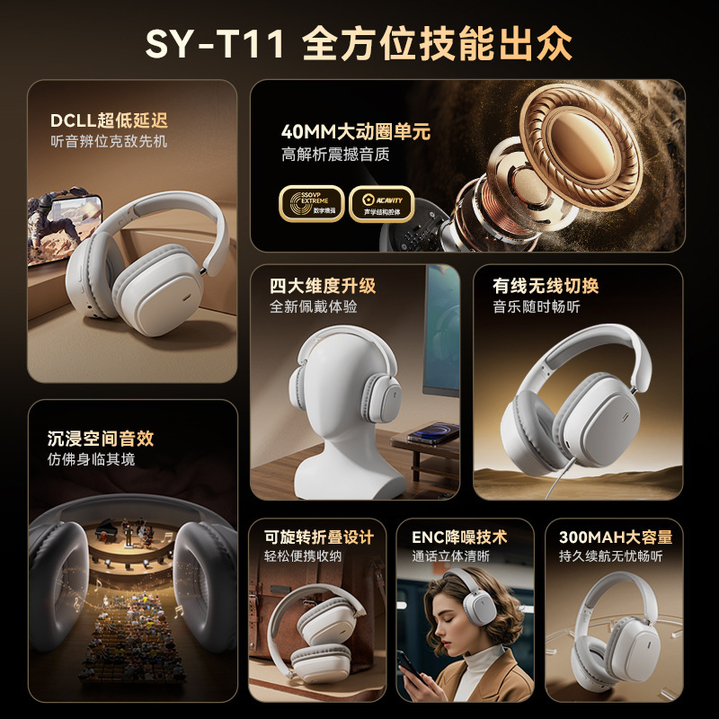 2025外国貿易の新型bluetoothヘッドフォンノートパソコンの無線長航続ヘッドセット工場の卸売り|undefined