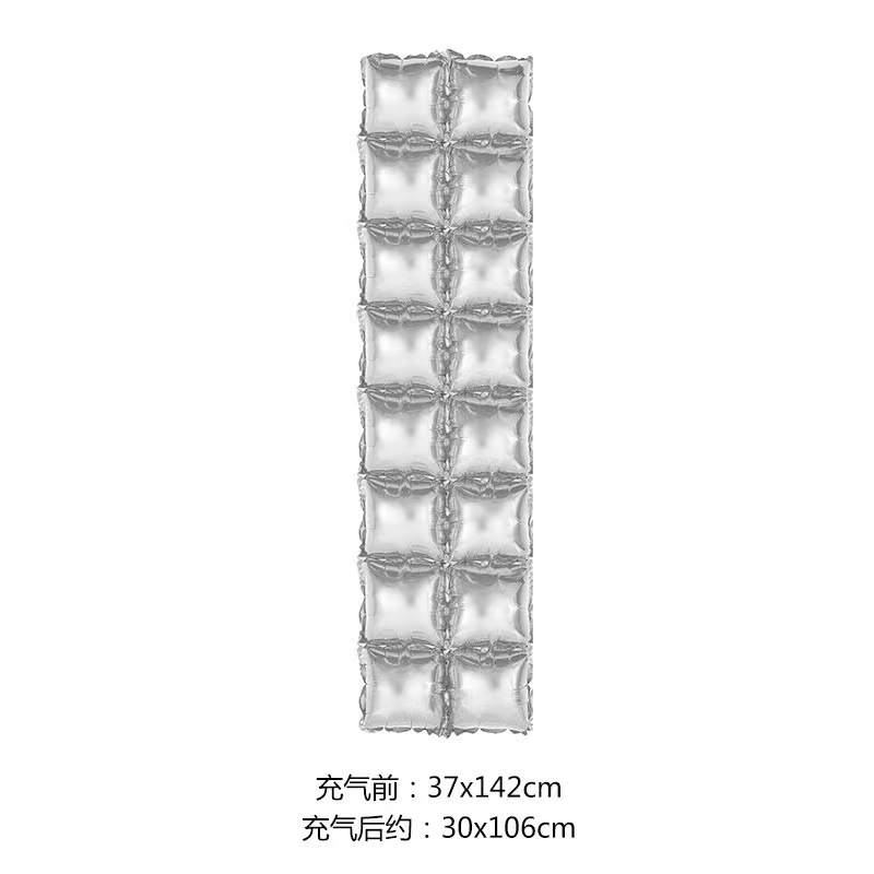Double row background wall aluminum film balloon squares birthday party background decoration wedding layout aluminum foil balloon wholesale