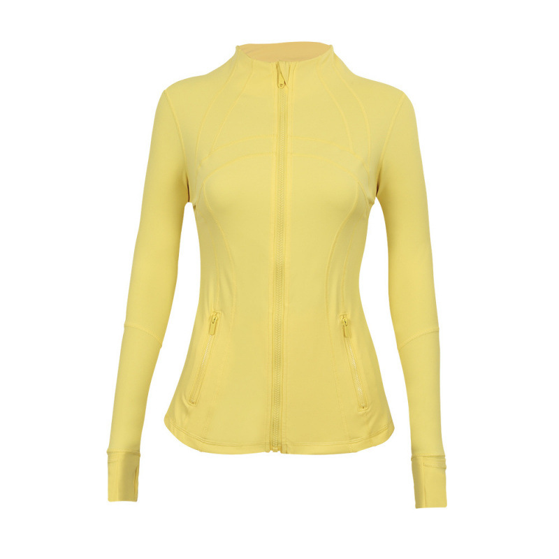 Bright yellow stand collar jacket original label