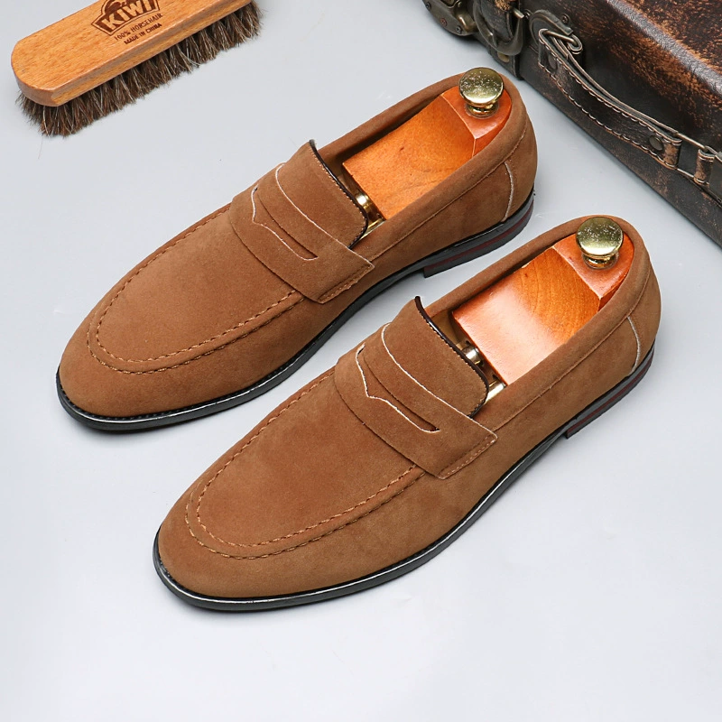 206-2 Solid color loafers Британские раки один педаль повседневные бобовые ботинки через границу