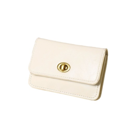 New Korean style card bag ins women simple solid color retro lock buckle multi-layer card bag women's high-end wallet card bag 