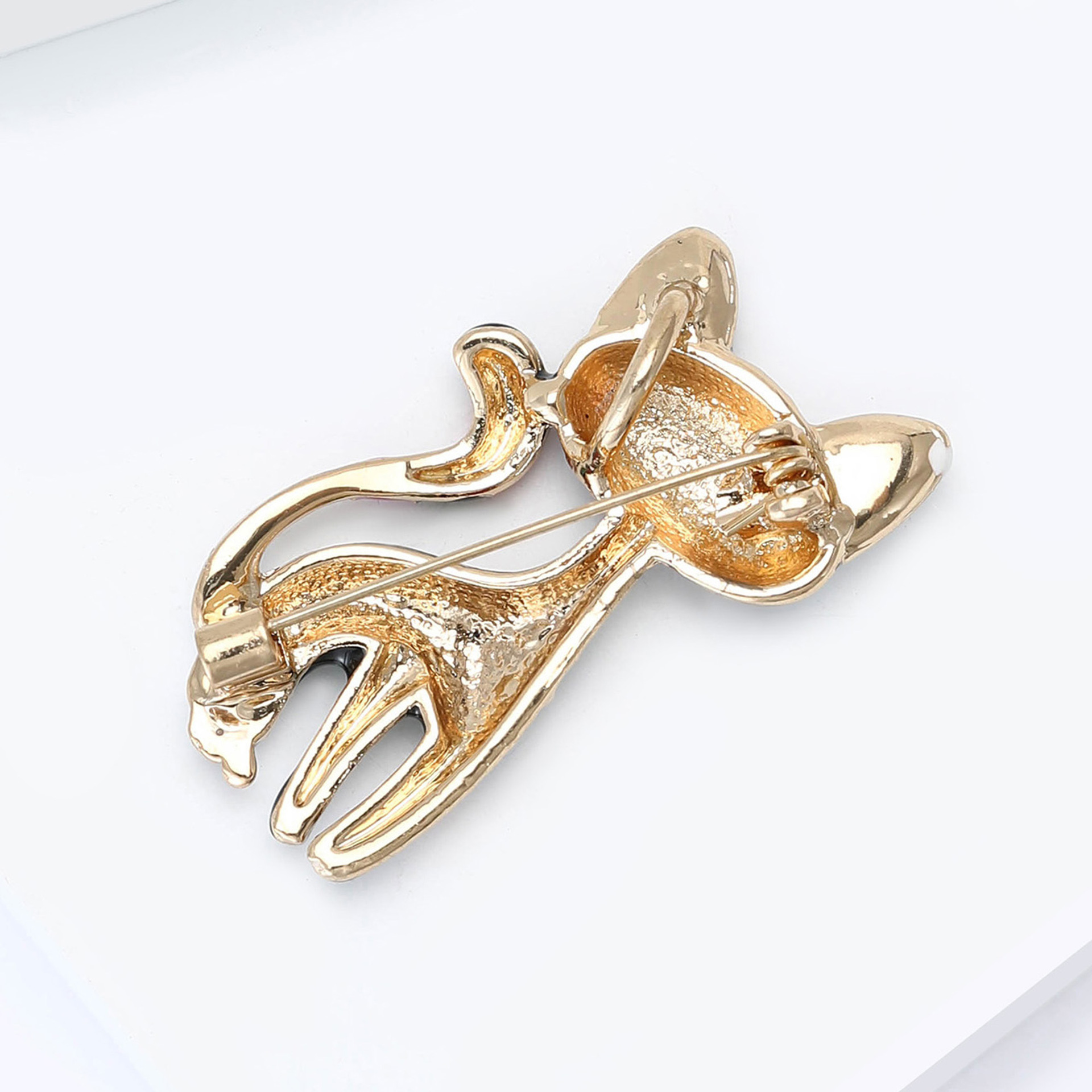 European and American style alloy oil drop color cute cat brooch pin cartoon personality kitten corsage spot supply
