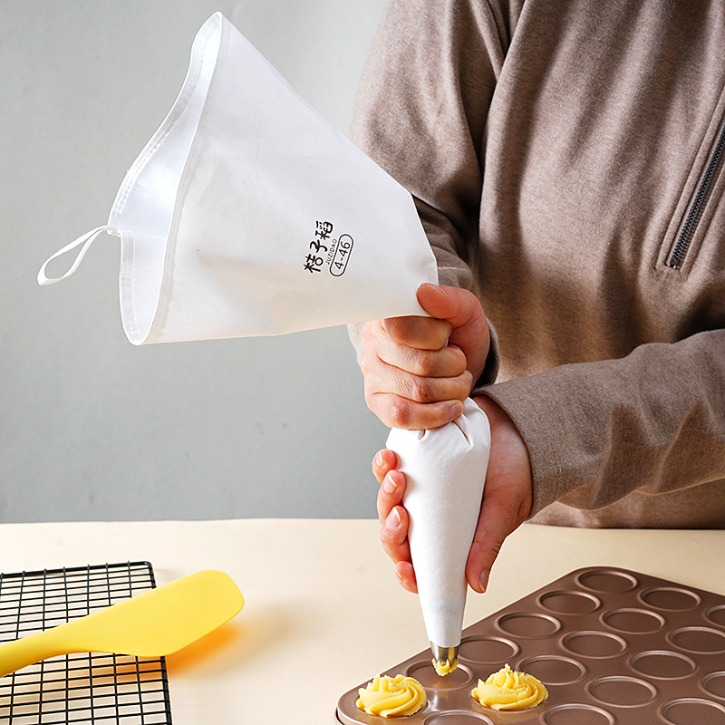 Bolsa de tela de algodón gruesa de flores grandes, medianas y pequeñas varios tipos de bolsas de flores reutilizables, pastel de crema, herramienta de horneado de flores