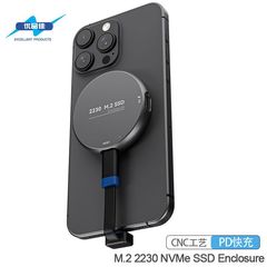 M.2 NVMe2230 ハードドライブエンクロージャモバイルソリッドステート磁気ハードドライブエンクロージャタイプ C 外部 iphone16 に適しています
