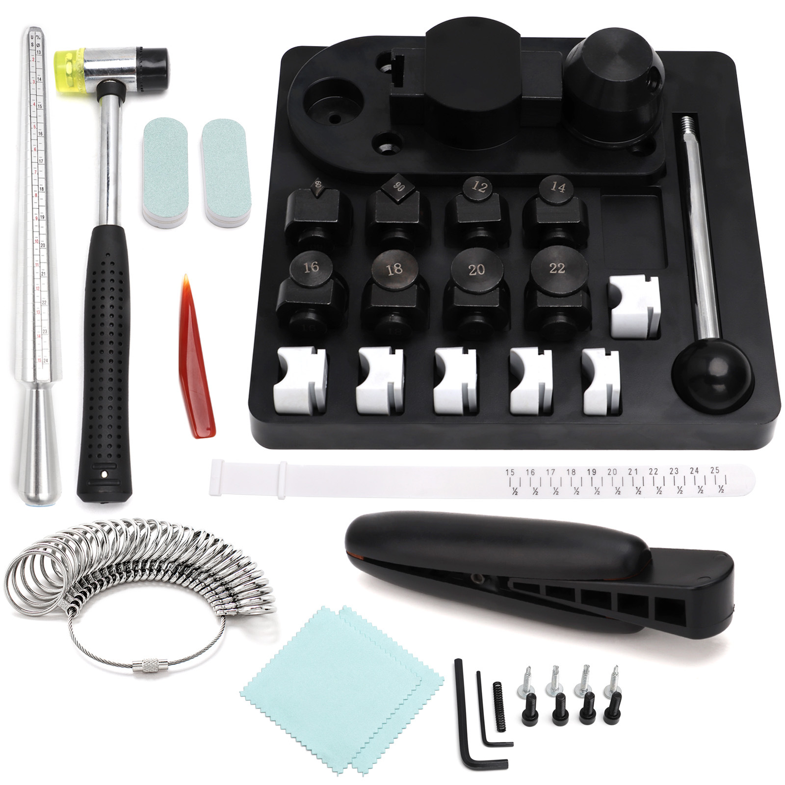 Pequeño doblador de anillo manual, oro, plata, cobre, presión, plano redondo, cirugía plástica, anillo de barra de dedo, cinturón de medición, juego de herramientas de oro