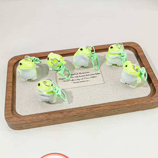Cute and Adorable Solid Color 3D Frog Keychain Fun Cartoon Girl Bag Pendant for Couples and Best Friends P47