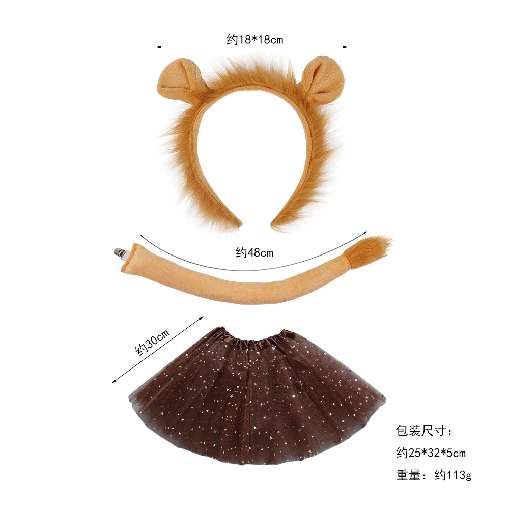 Halloween animal diadema rendimiento León accesorios rendimiento infantil Rey de bosque León diadema suministro transfronterizo