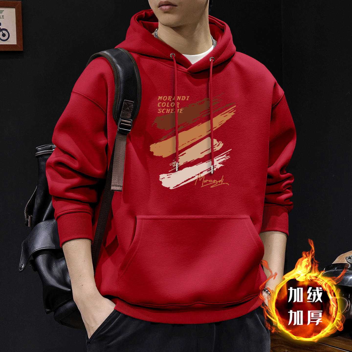 American otoño invierno estilo vintage chaqueta de hombre ropa de moda suelta encapuchada in-mode chaqueta pesada para hombres