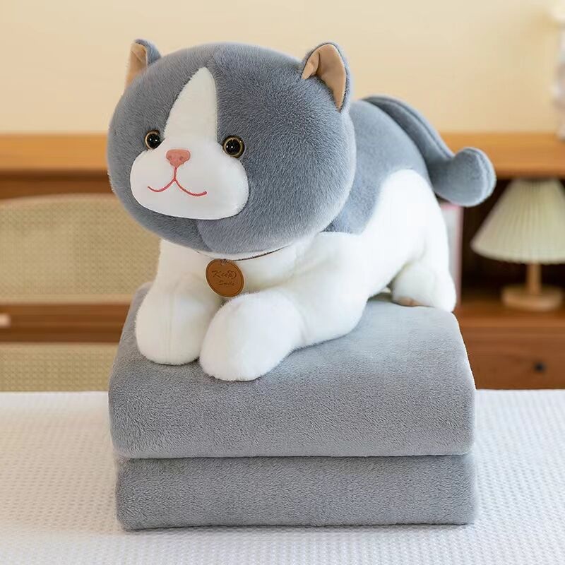 Manta de peluche 2 en 1 – Muñeca y edredón – Ideal para siesta en oficina