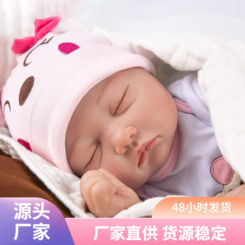 Muñecas pesadas para niños acompañan a los bebés con los ojos cerrados una muñeca de sueño muñeca de 22 pulgadas para apoyar el cabello