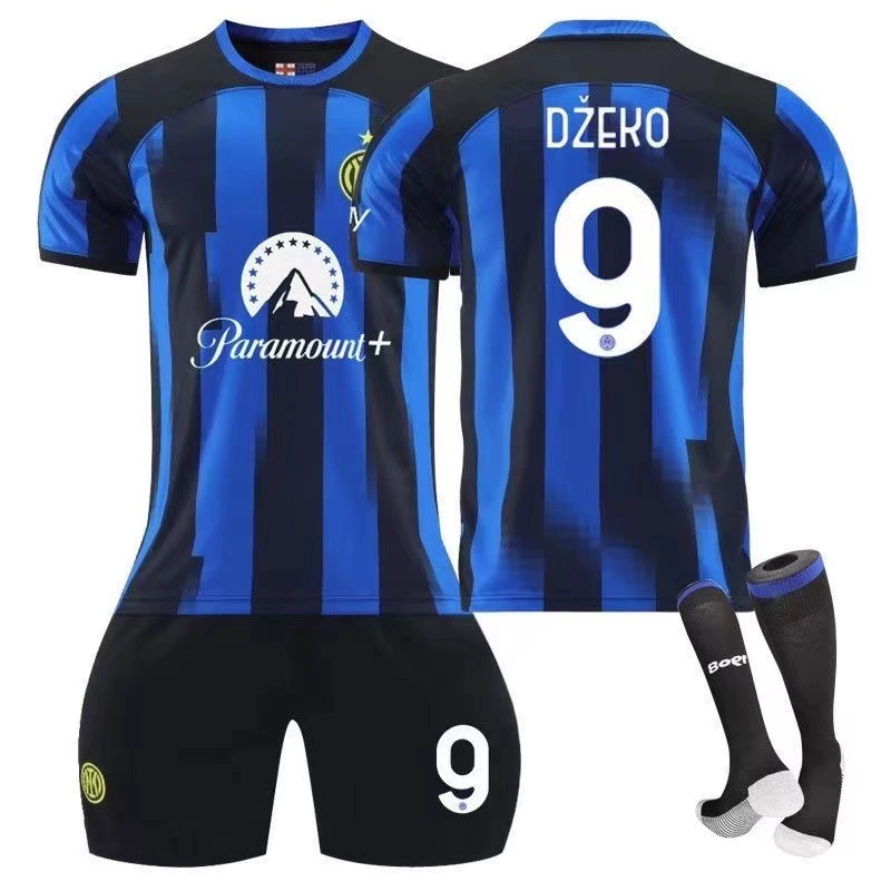 2324 season jersey Inter Milan home court No. 90 Lukaku 10 Lautaro No. 14 Pulisic football uniform set