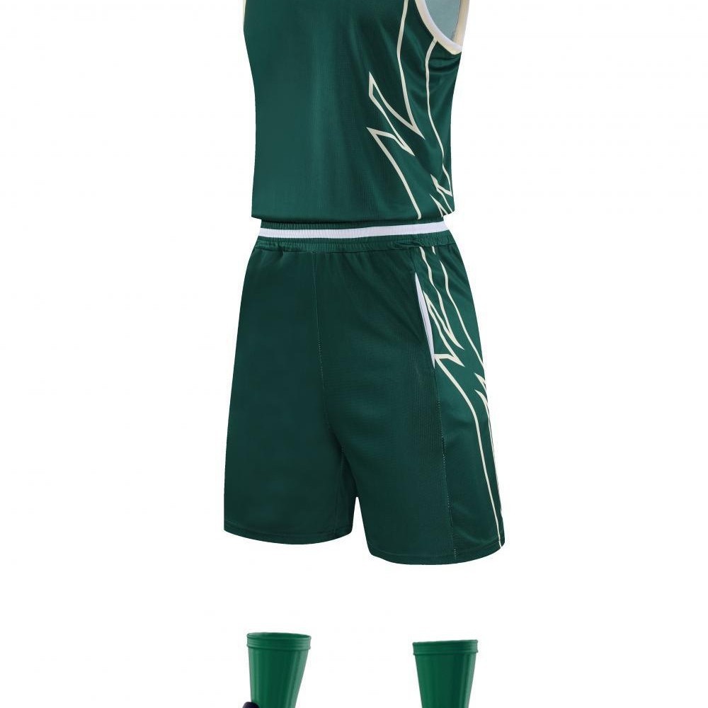 Basketball uniform summer Korean sports vest suit men's plus size men's solid color ice silk sleeveless T-shirt quick-drying shorts