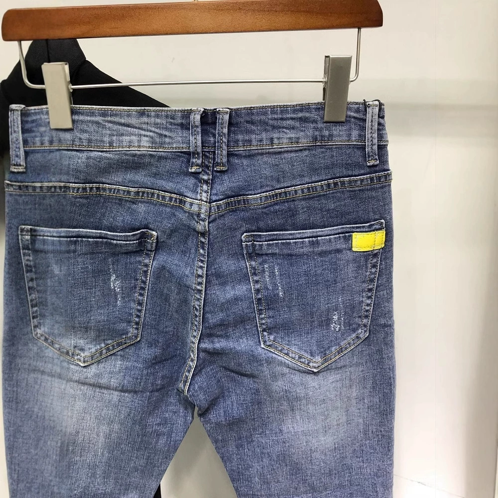 Jeans, summer elastic trend trousers for leisure, Korean style