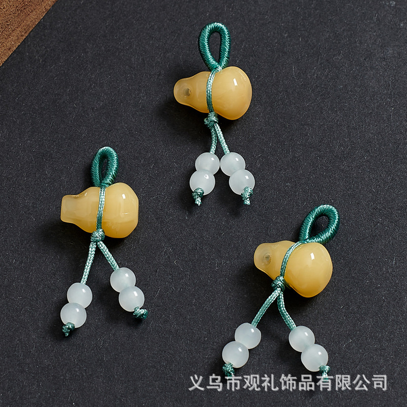 琉璃葫芦莲蓬樱花手串吊坠提溜串珠手链手工diy手绳编织饰品配件|undefined