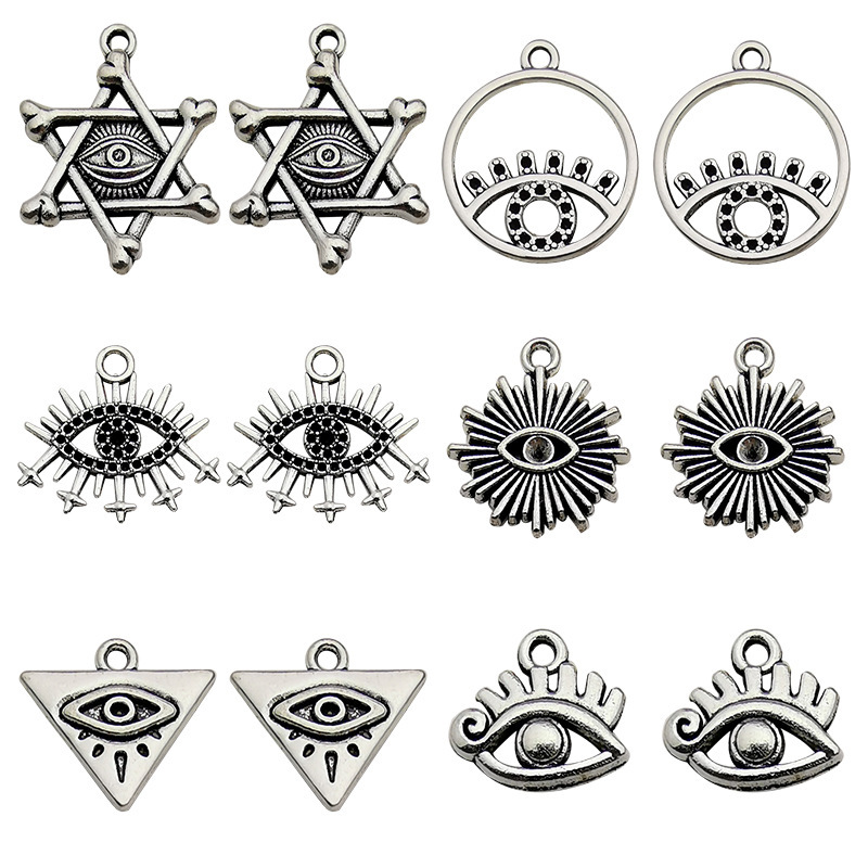 1 Alloy Eye of Horus Small Pendant Handmade DIY Jewelry Alloy Pendant Bracelet Necklace Xizang Silver Accessories 1 Alloy Eye of Horus Small Pendant Handmade DIY Jewelry Alloy Pendant Bracelet Necklace Xizang Silver Accessories