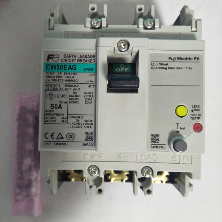 富士漏电断路器EW50EAG 3P030B 30A 原装日本进口漏电开关
