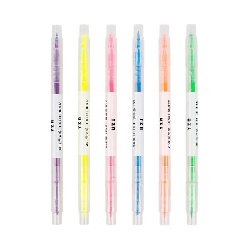 Pluma fluorescente de doble cabeza única creativa marcado marcador estudiante graffiti pluma color caramelo pintura acuarela pluma